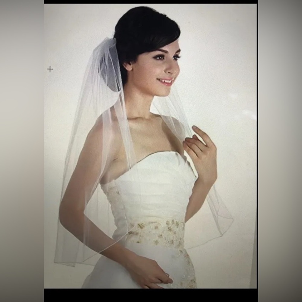 💕Single layer wedding veil.